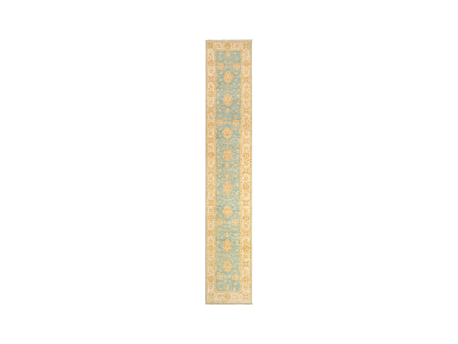 Läufer-Wollteppich 76x448 Beige Kaizar