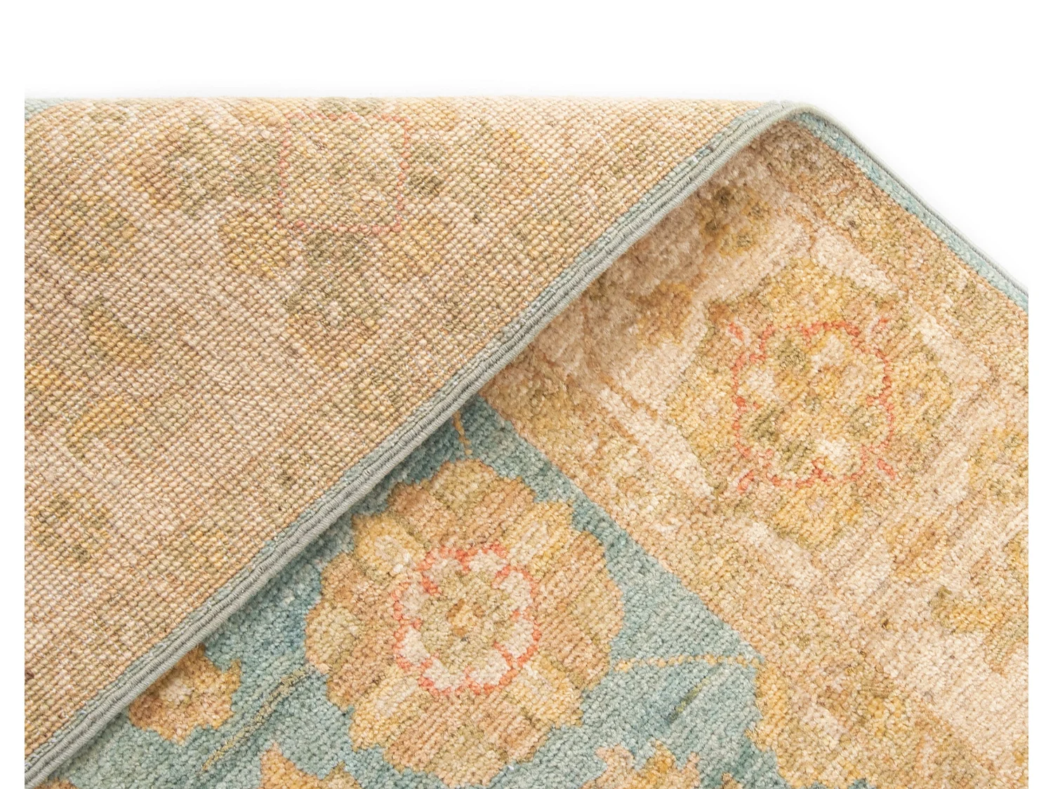 Tapis de couloir en laine 76x448 beige Kaizar