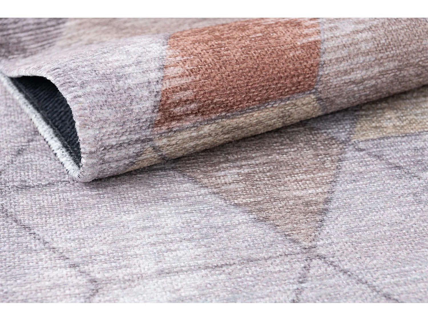 Tapis de couloir en laine 76x448 beige Kaizar