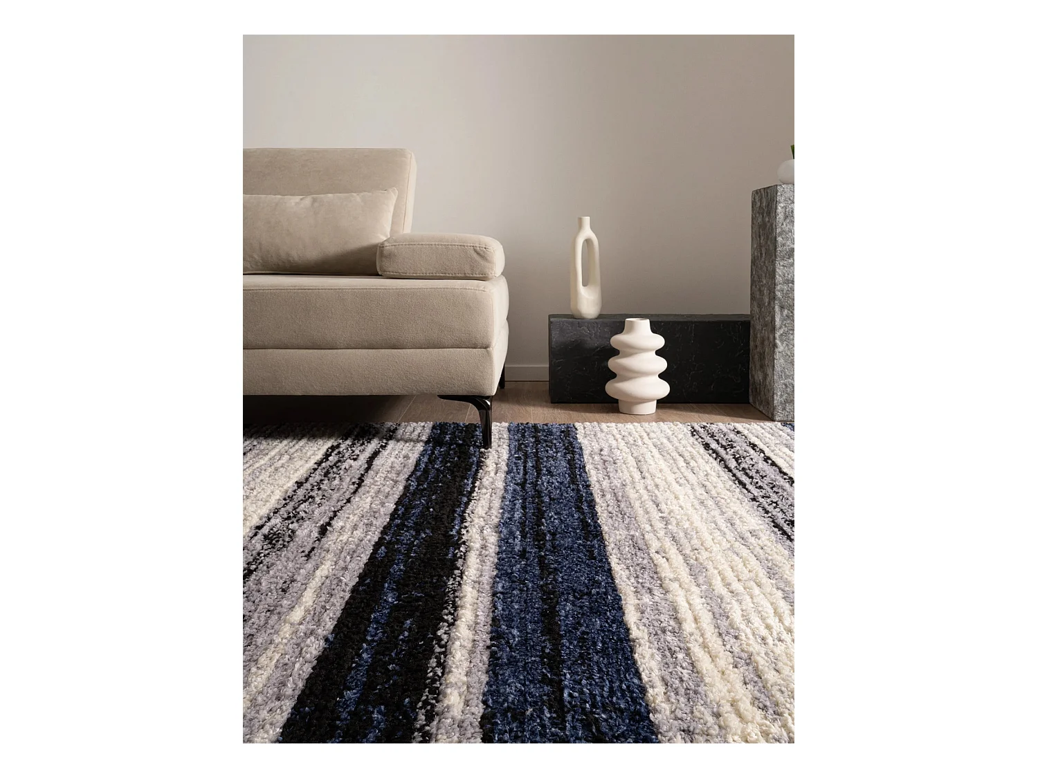 Tapis shaggy 240x305 Bleu Frauenfeldnea