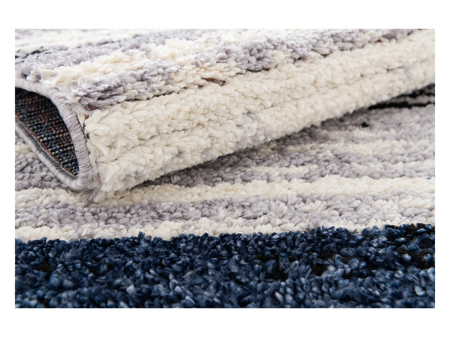 Tapis shaggy 240x305 Bleu Frauenfeldnea