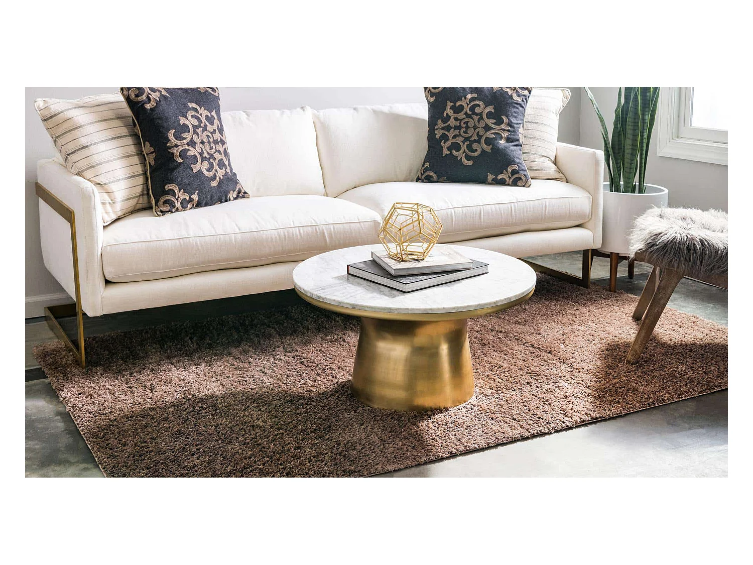 Hoogpolig tapijt 305x239 Bruin Luzern