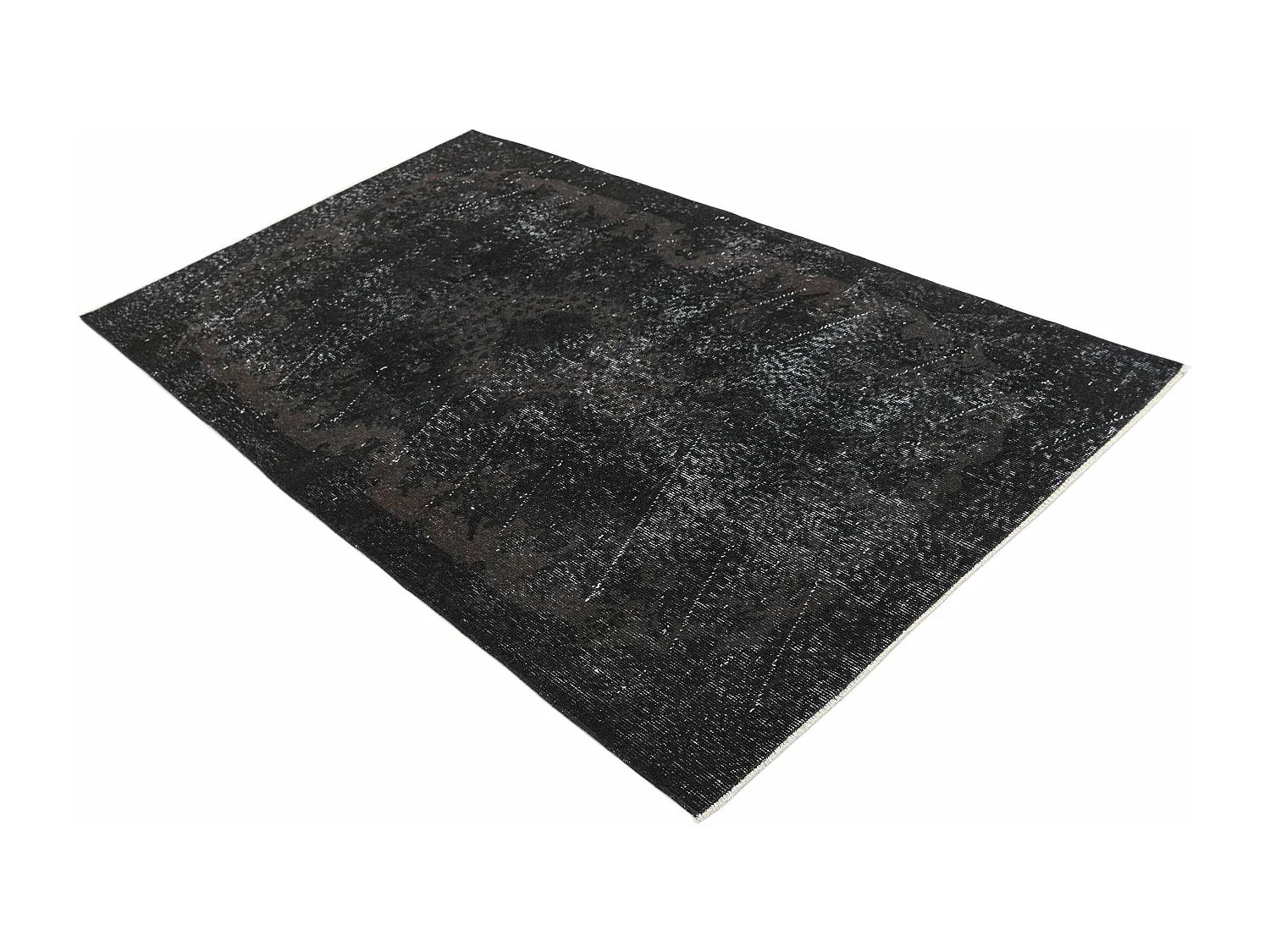 Tapis de laine 114x203 noir Ultra Vintage
