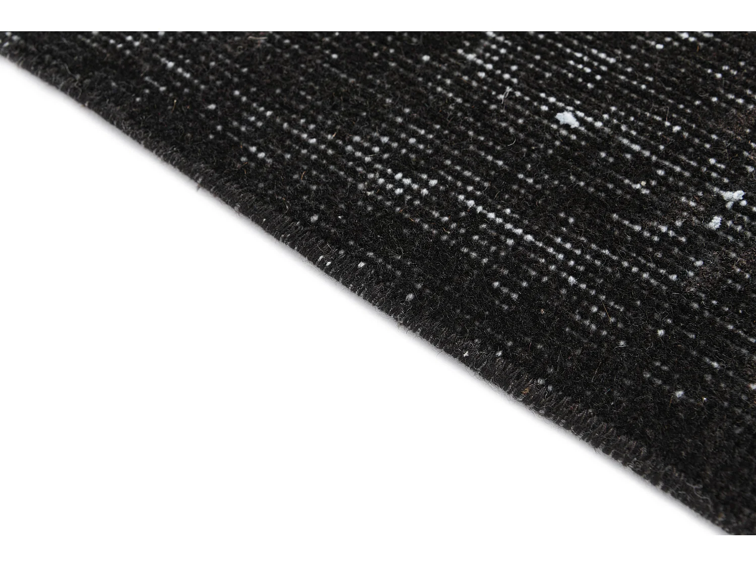 Tapis de laine 114x203 noir Ultra Vintage