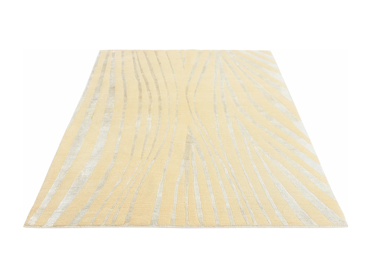 Tapis de laine 140x196 jaune Darya