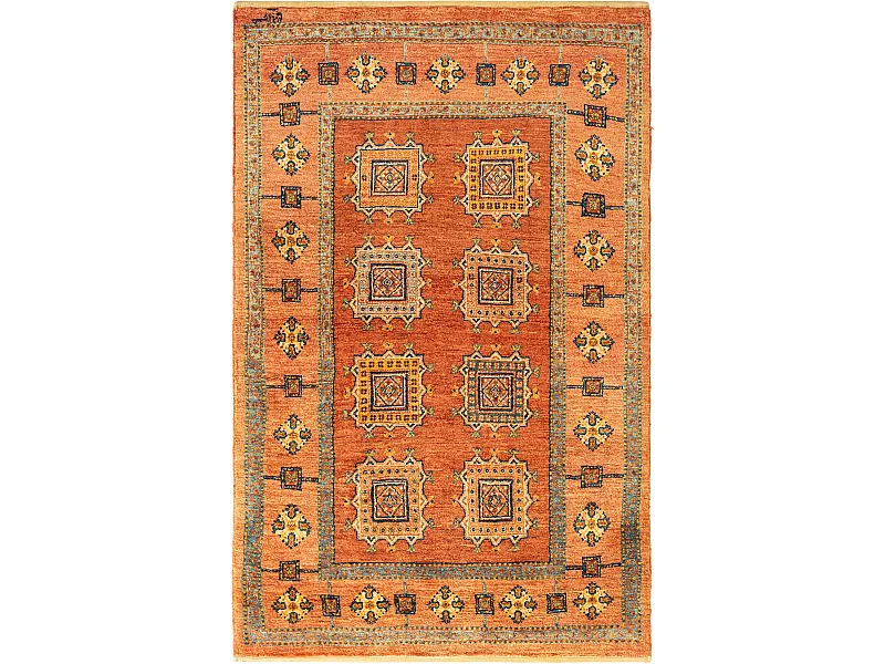 Wollteppich 105x165 Orange Kashkuli