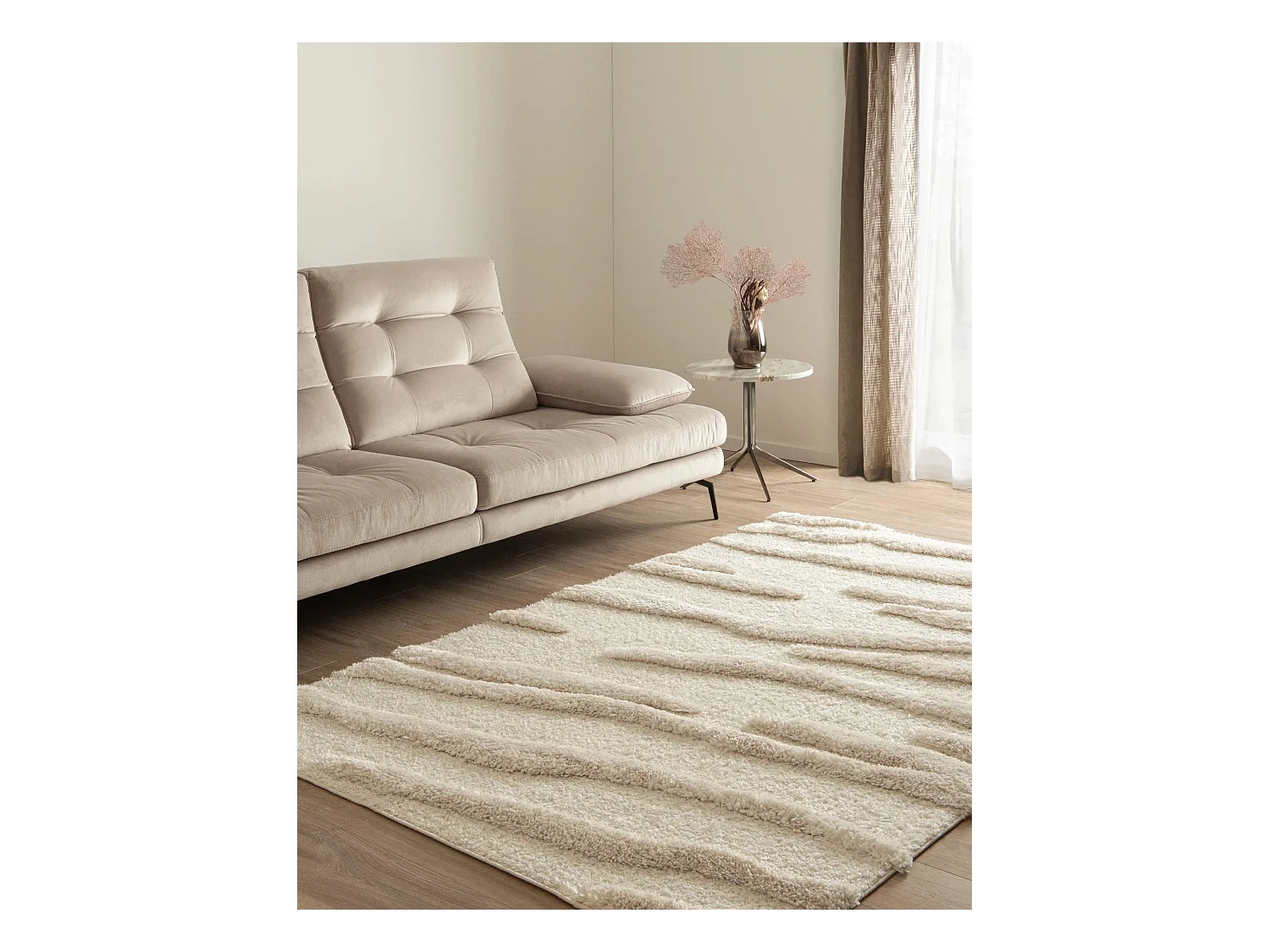 Tapis shaggy 160x245 Blanc Thun Tribus