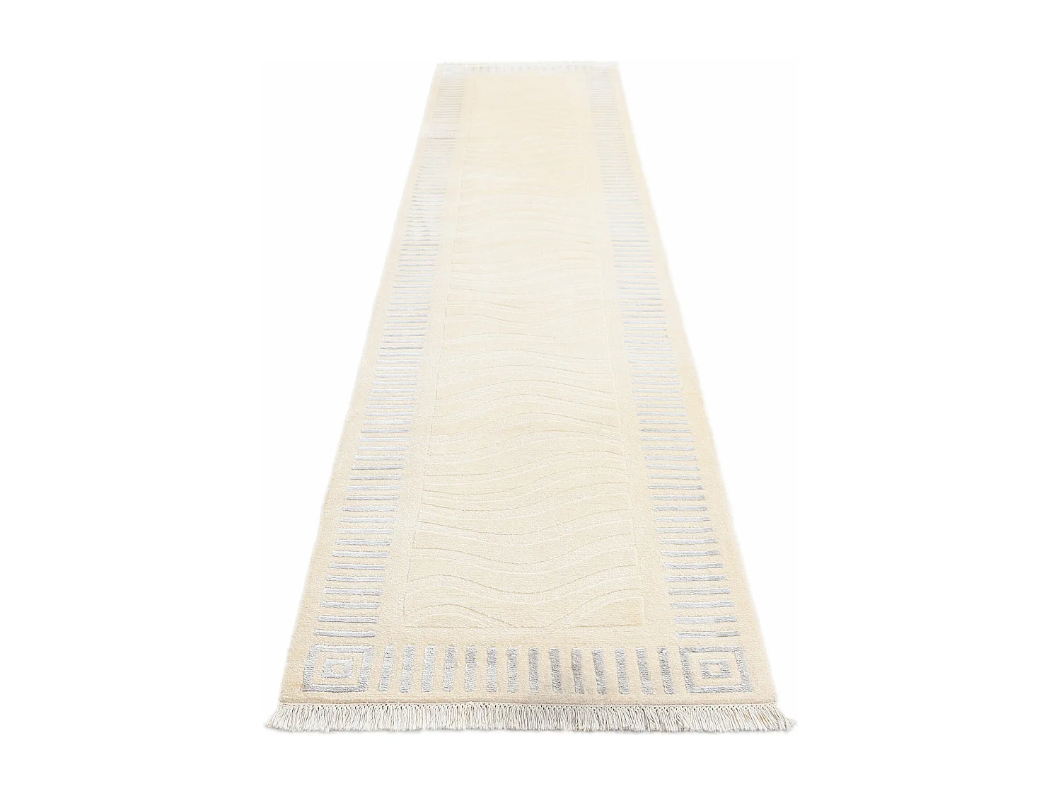 Tappeto per corridoio in lana 84x401 beige Darya