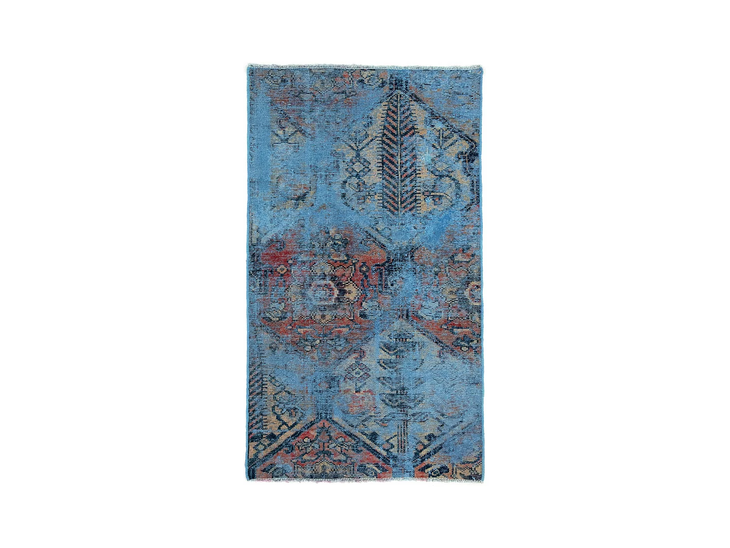 Tapis de laine 66x113 Bleu Vintage Royal