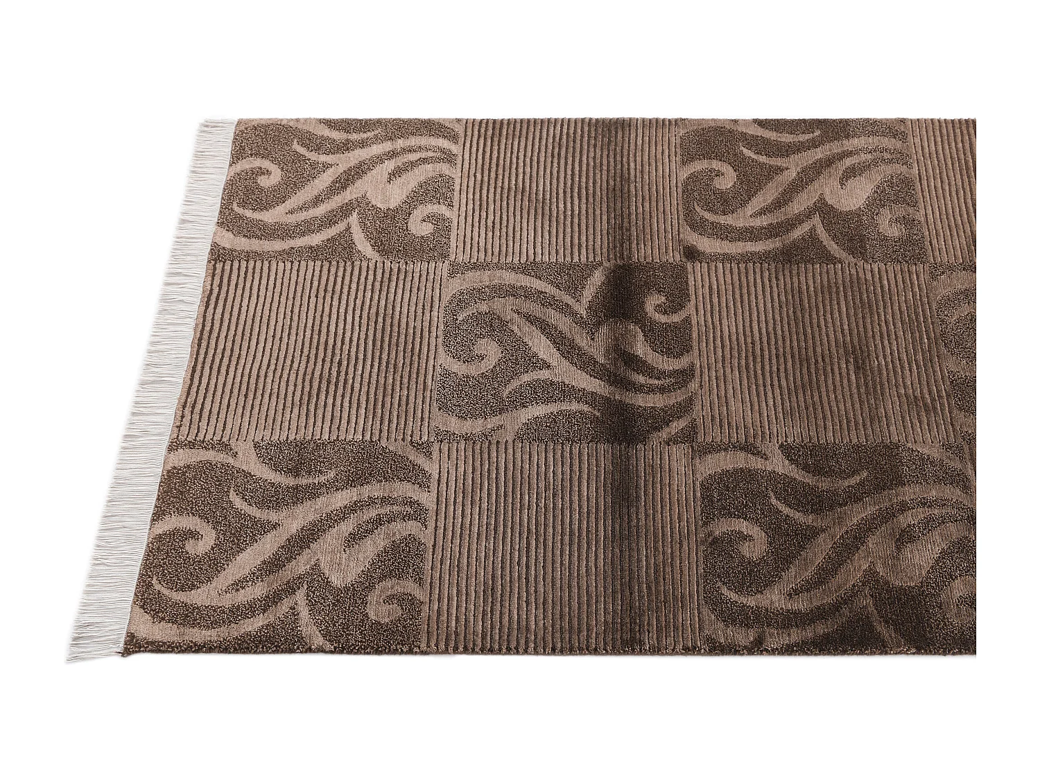 Läufer-Wollteppich 79x201 Braun Darya