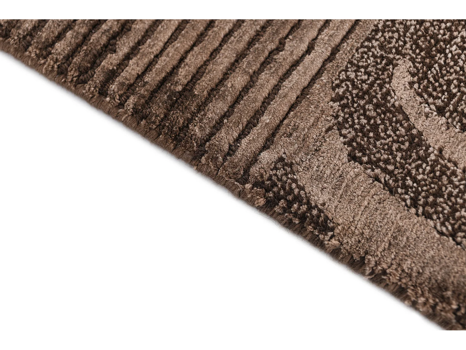 Läufer-Wollteppich 79x201 Braun Darya