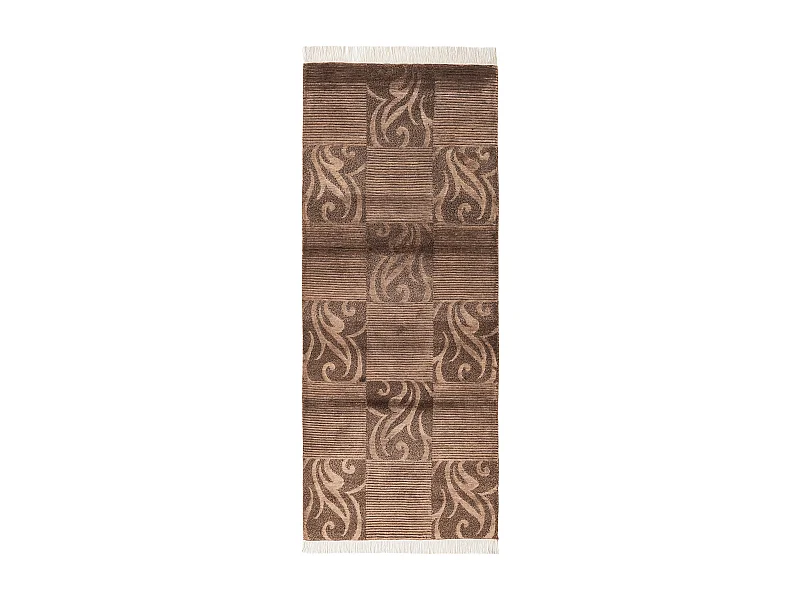 Tapis de couloir en laine 79x201 brun Darya