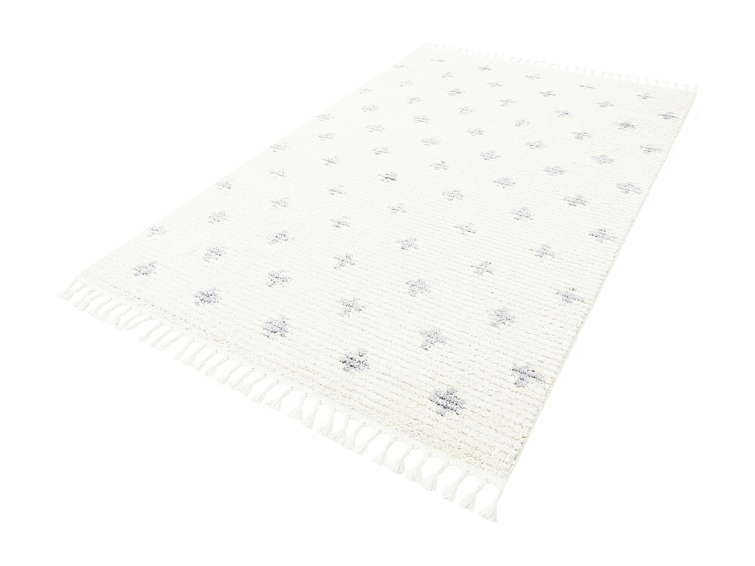 Hoogpolig tapijt 185x125 Beige Frauenfeld Rood