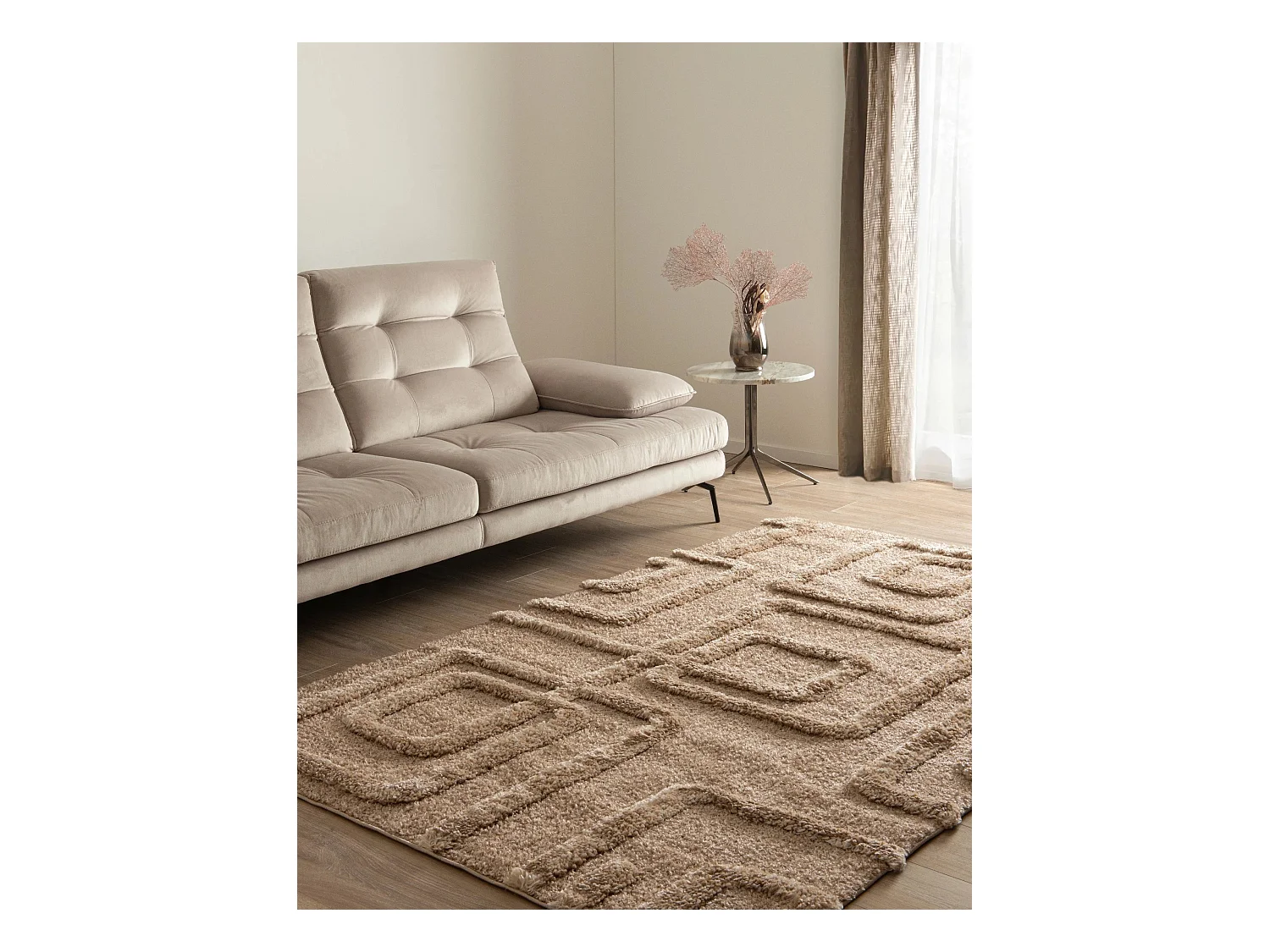 Tapis shaggy 125x185 brun Thun Artem