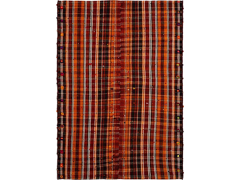 Tapis de laine 147x214 orange Jajim