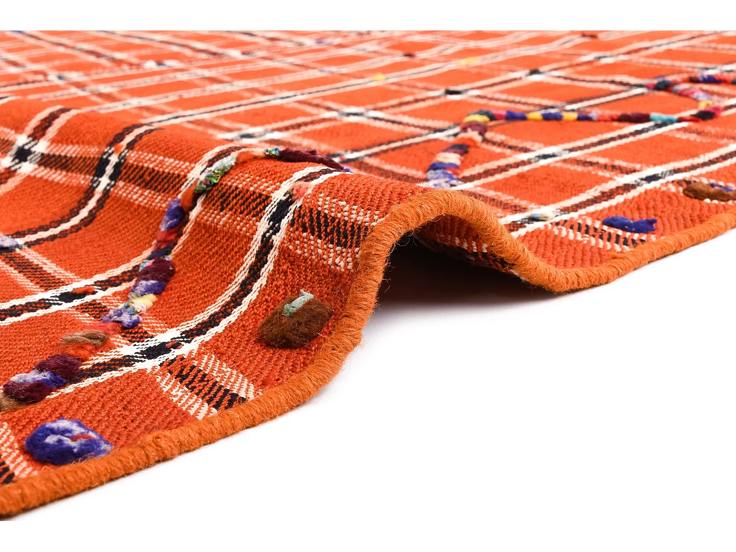 Wollteppich 140x184 Orange Jajim