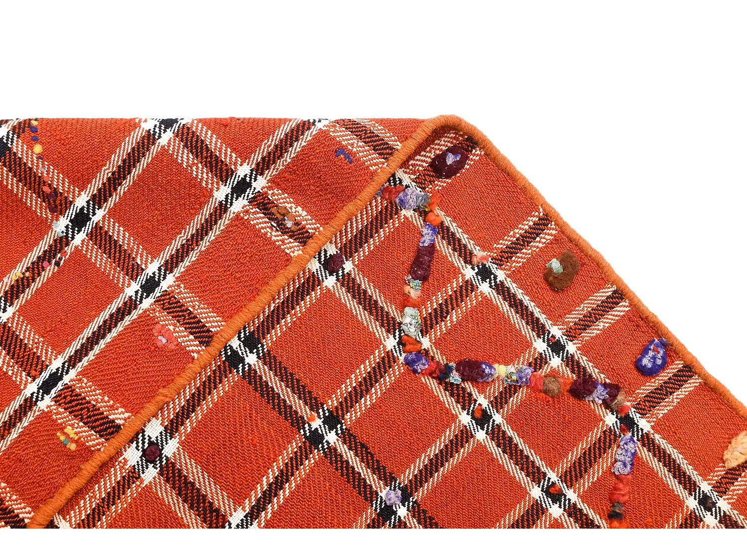 Wollteppich 140x184 Orange Jajim