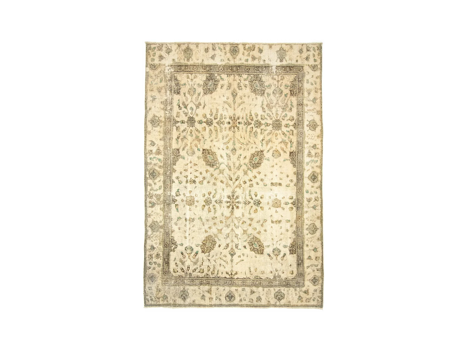 Tapis de laine 188x278 vert Vintage Royal
