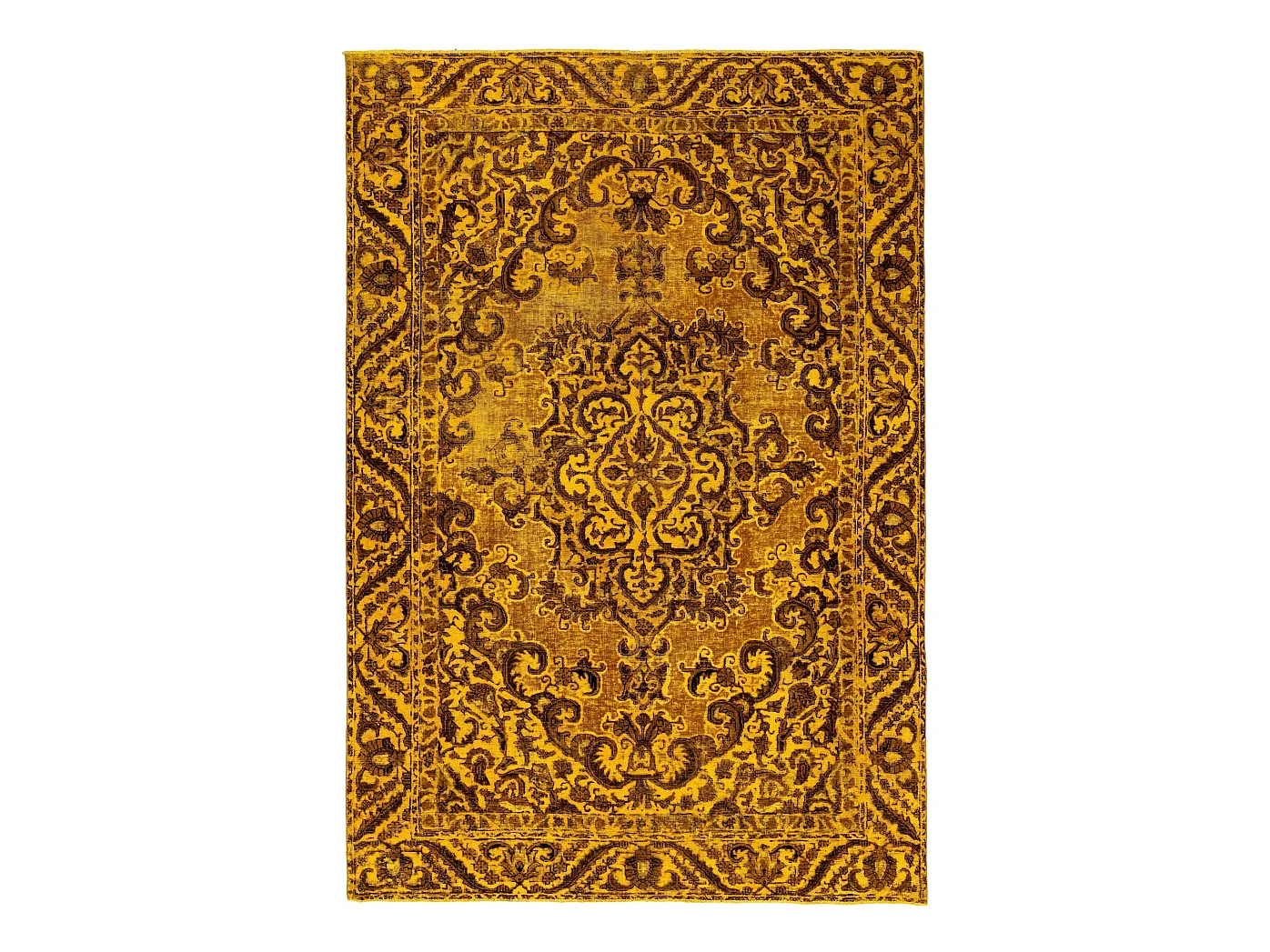 Tapis de laine 189x279 jaune Vintage Royal