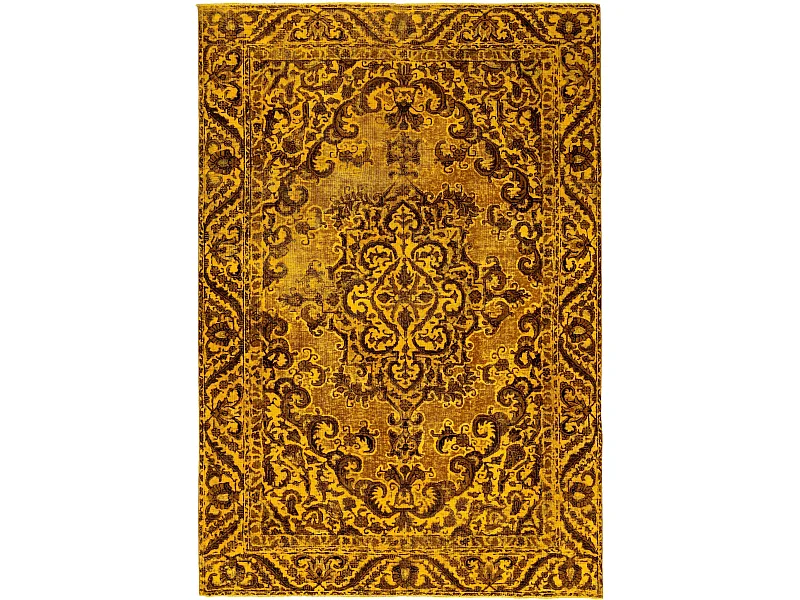 Tapis de laine 189x279 jaune Vintage Royal