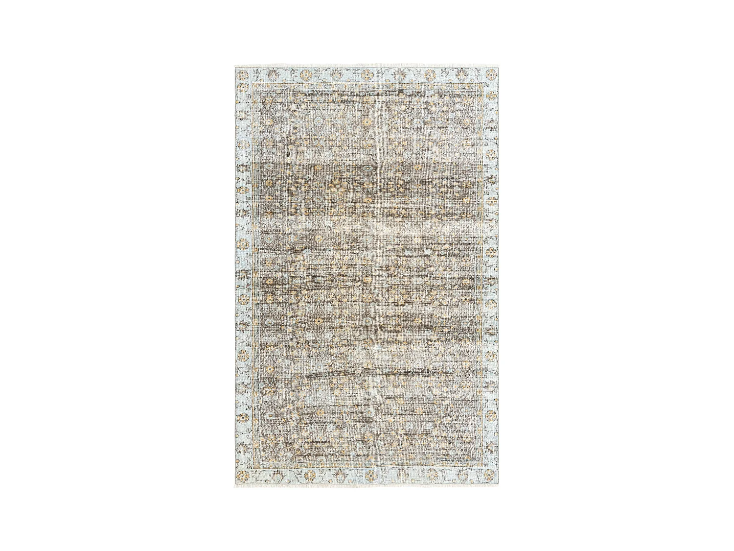 Tapis de laine 160x272 Bleu Ultra Vintage