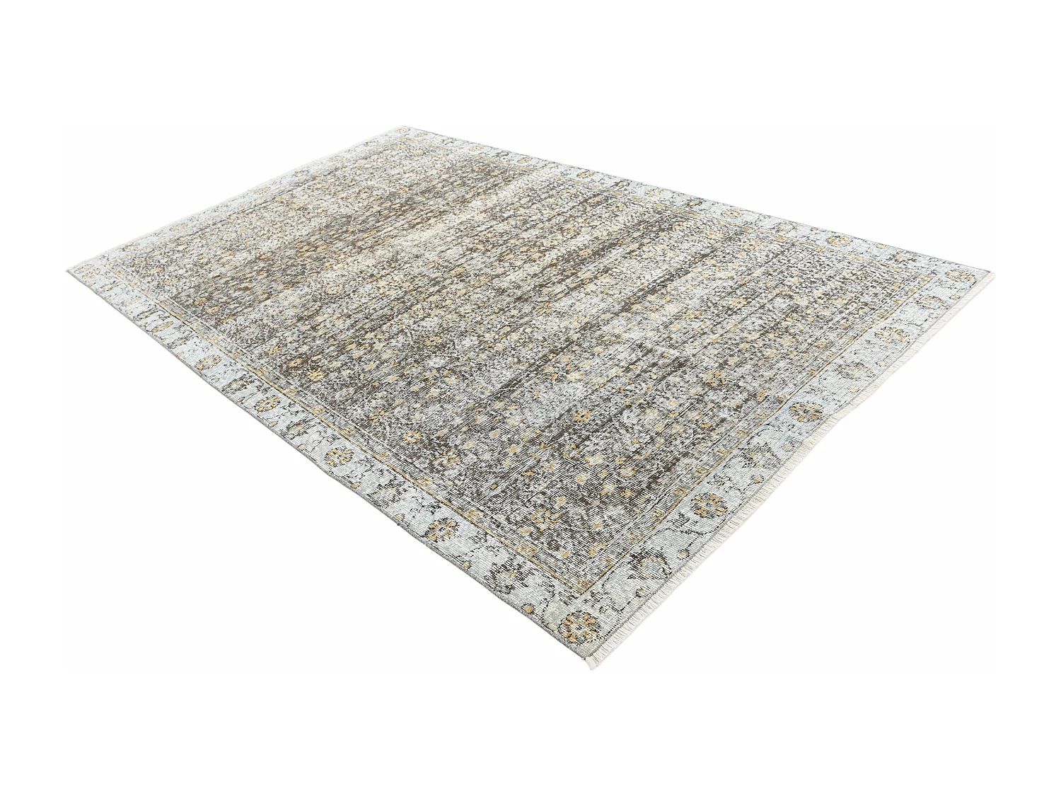 Tapis de laine 160x272 Bleu Ultra Vintage