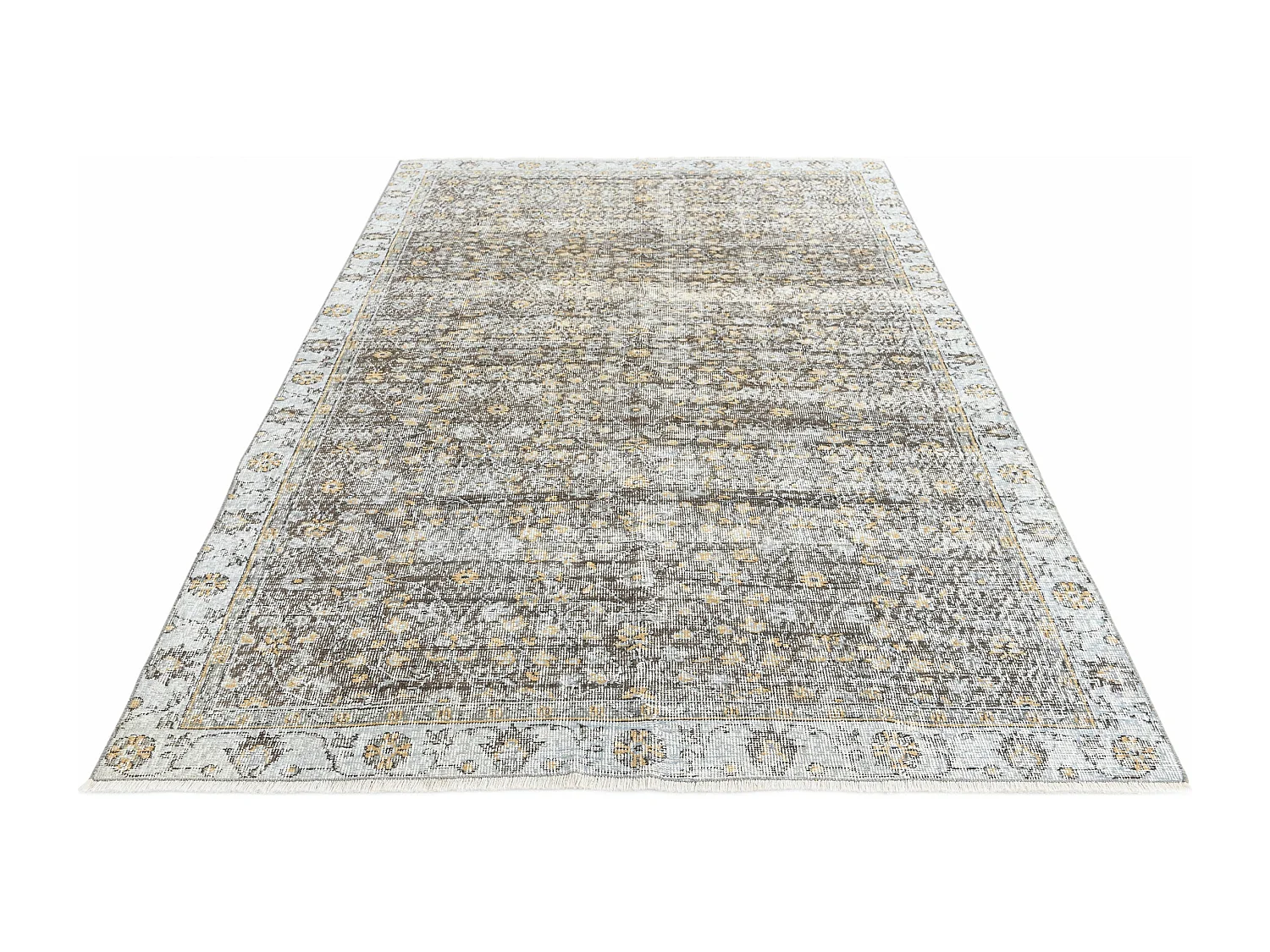 Tapis de laine 160x272 Bleu Ultra Vintage