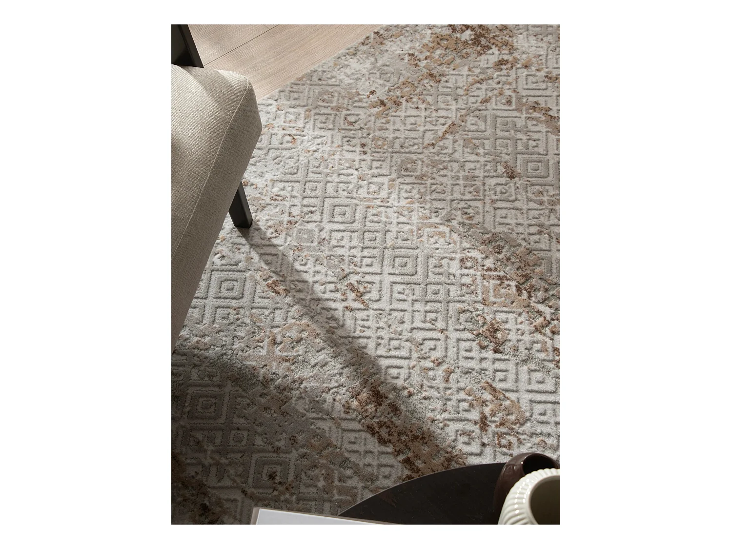 Tappeto 240x240 beige Davos Fusion