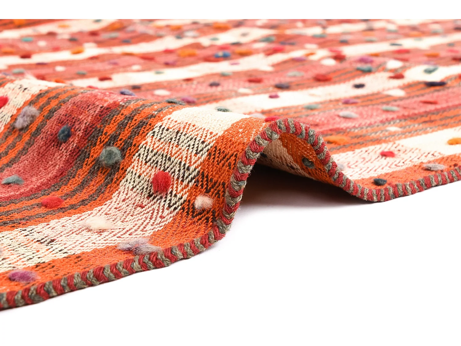 Tapis de laine 175x258 rouge Jajim