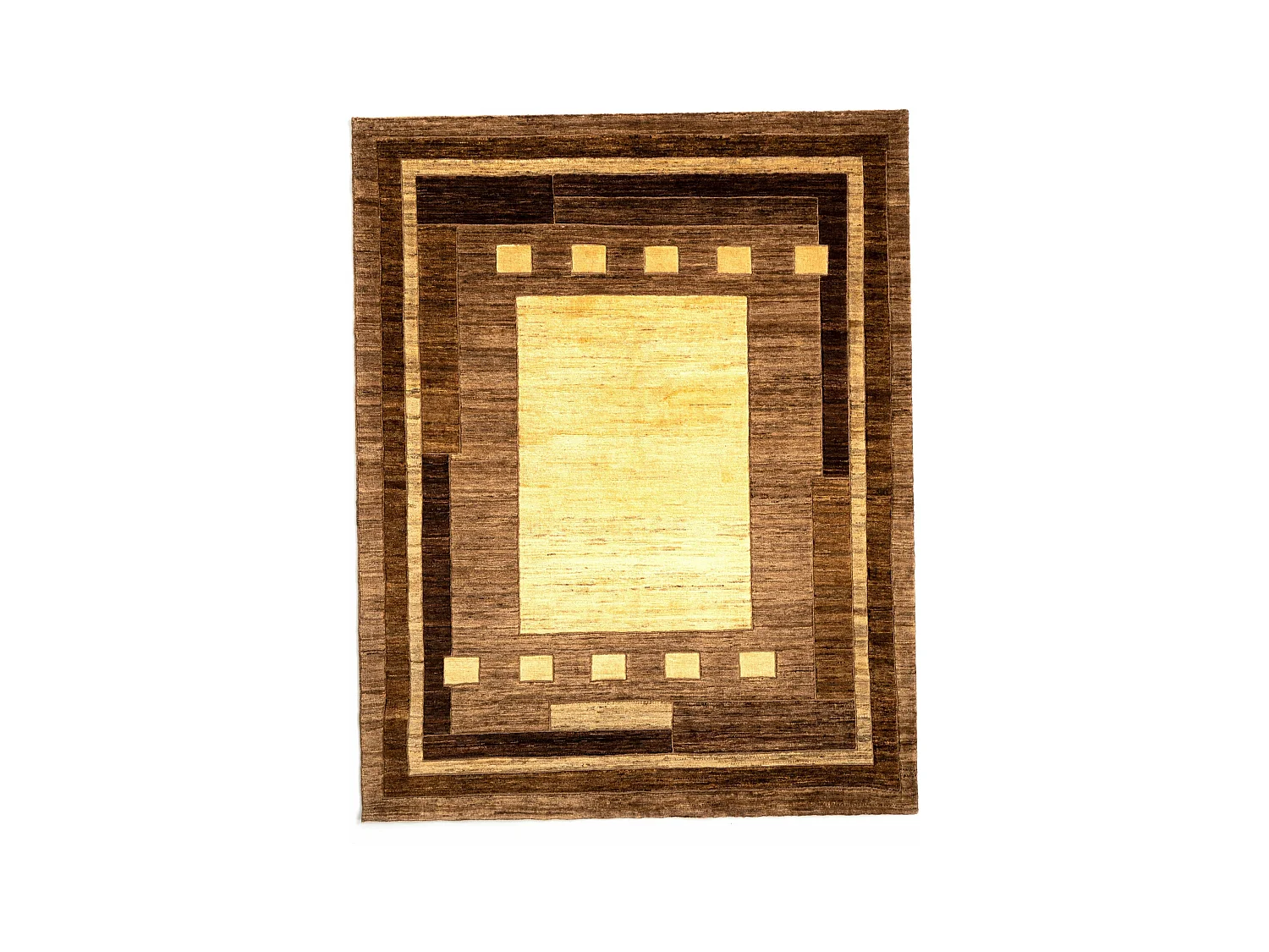 Tapis de laine 152x192 brun Juma