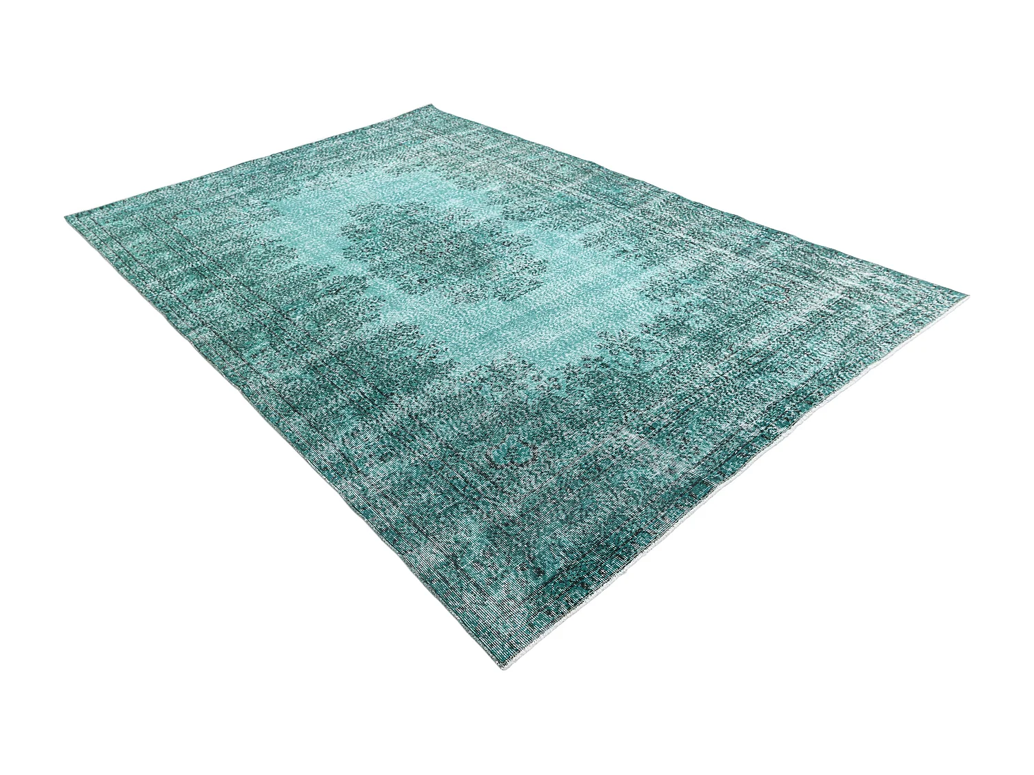 Tapis de laine 193x297 Bleu Ultra Vintage