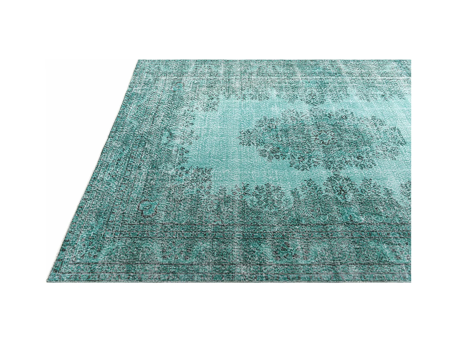 Tapis de laine 193x297 Bleu Ultra Vintage