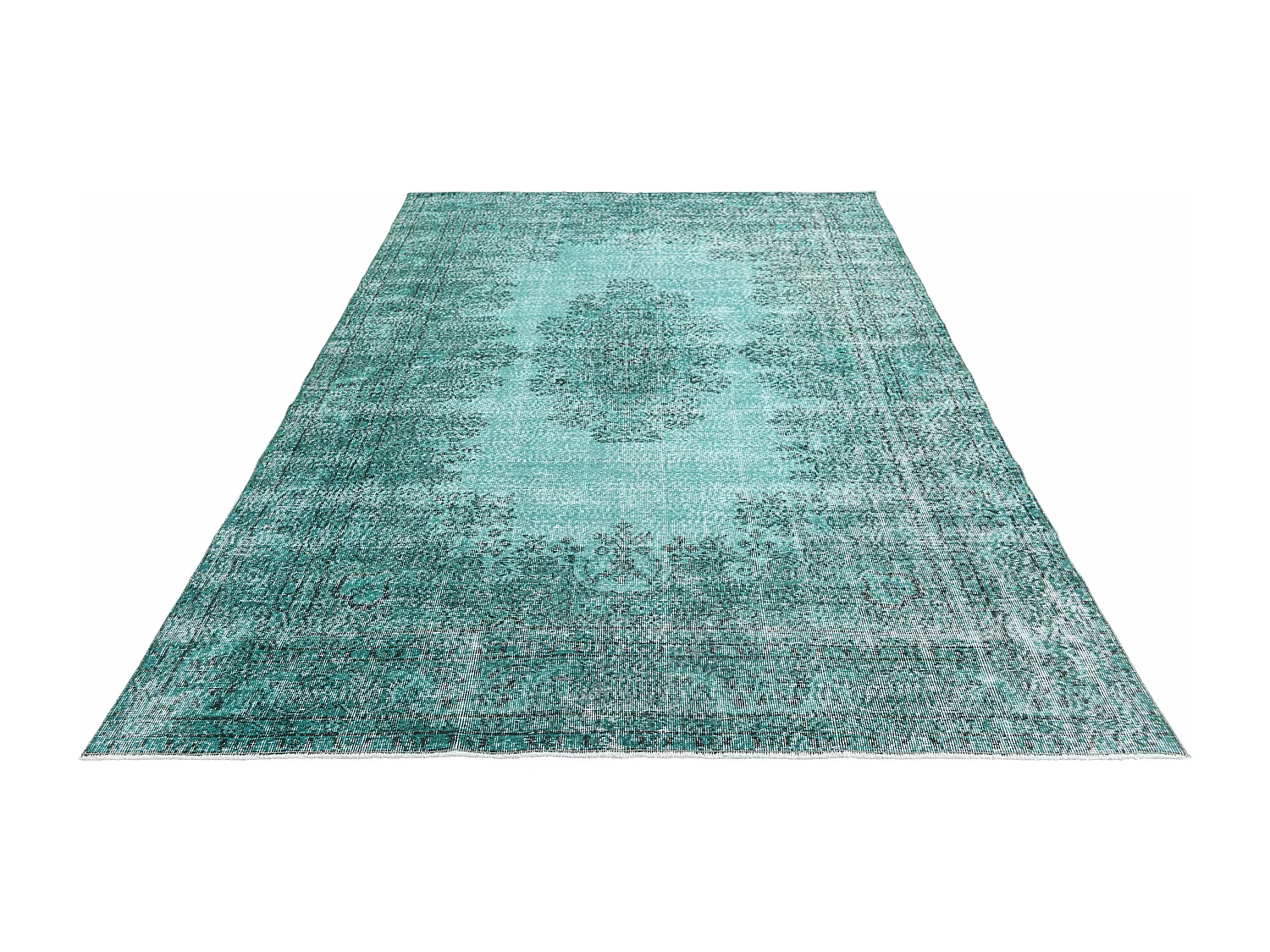 Tapis de laine 193x297 Bleu Ultra Vintage