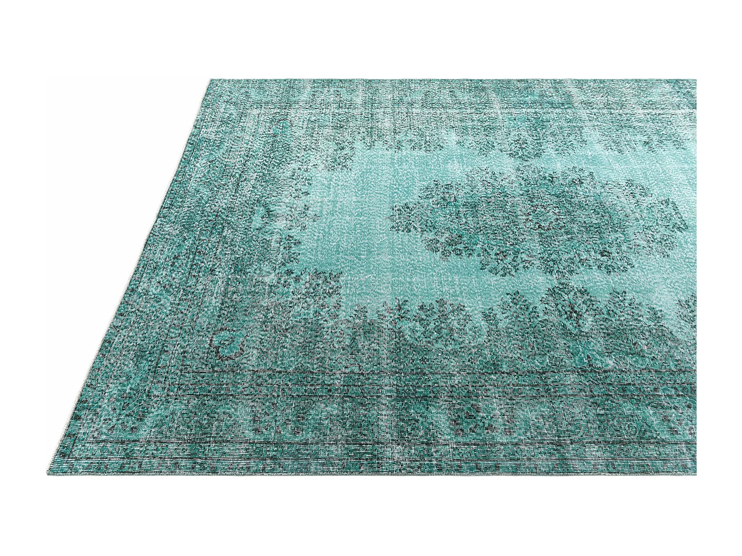 Tapis de laine 193x297 Bleu Ultra Vintage