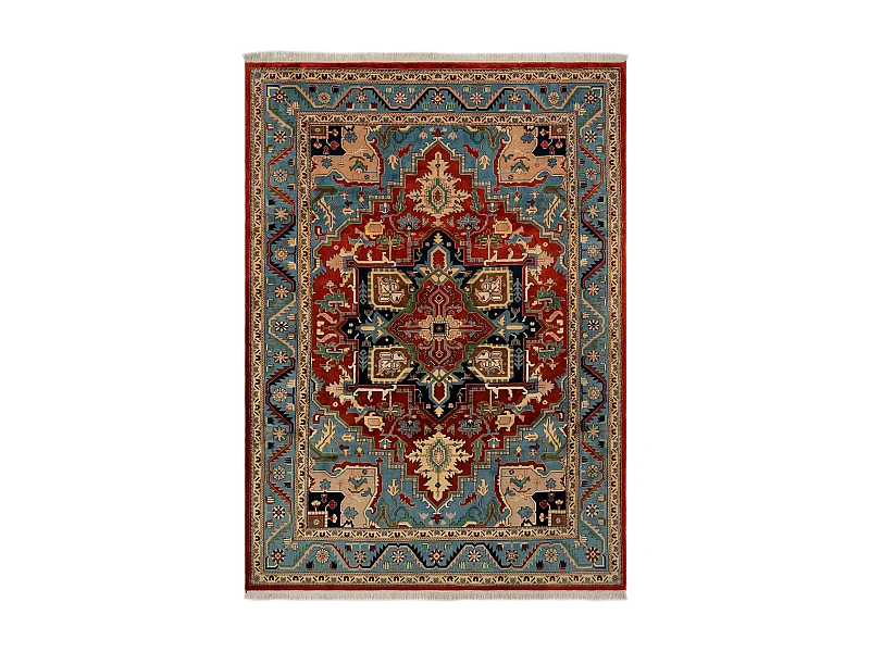 Tapis de laine 255x353 Bleu Tabriz
