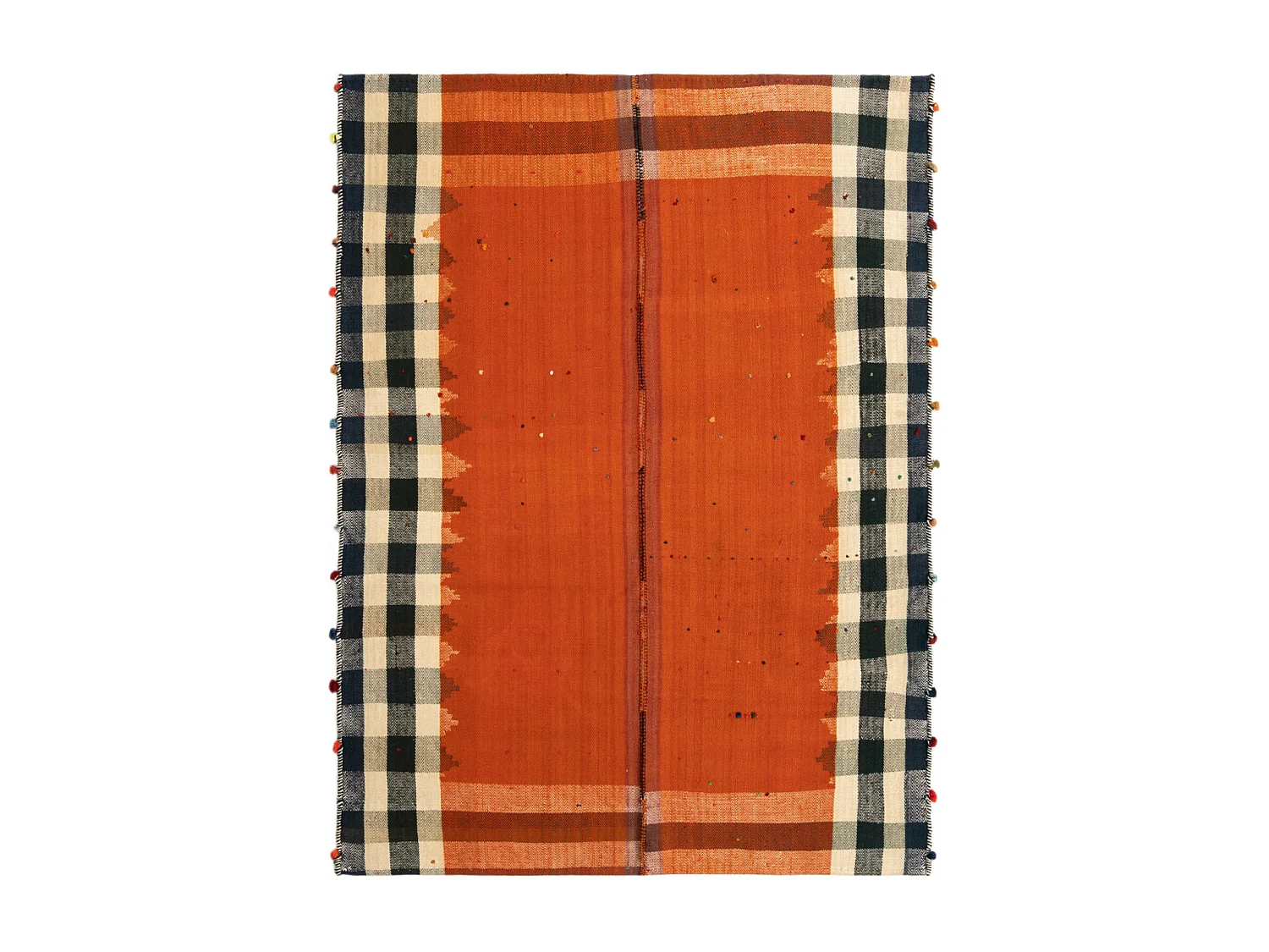 Tapis de laine 150x201 orange Jajim