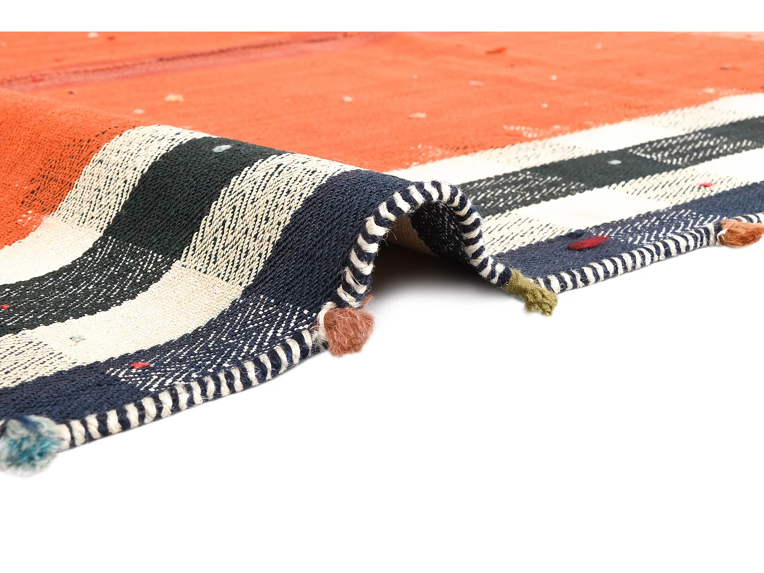 Tapis de laine 150x201 orange Jajim