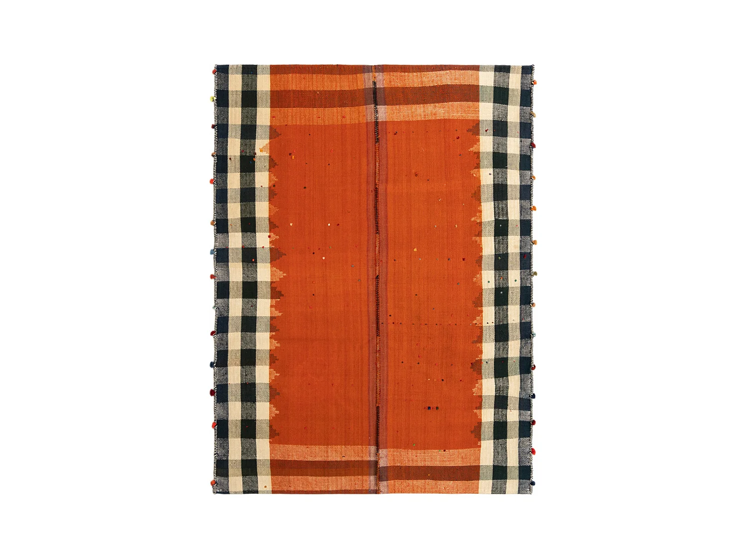 Tapis de laine 150x201 orange Jajim