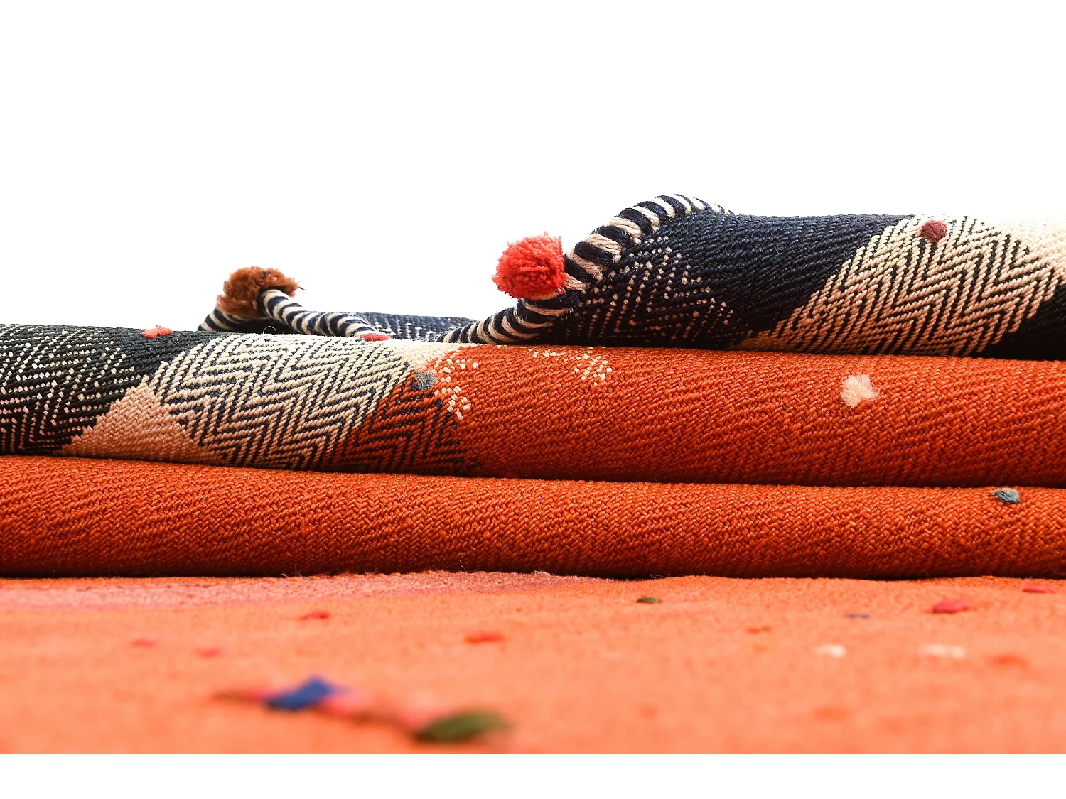 Tapis de laine 150x201 orange Jajim