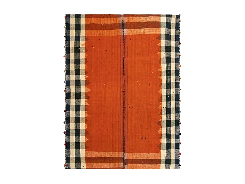 Tapis de laine 150x201 orange Jajim