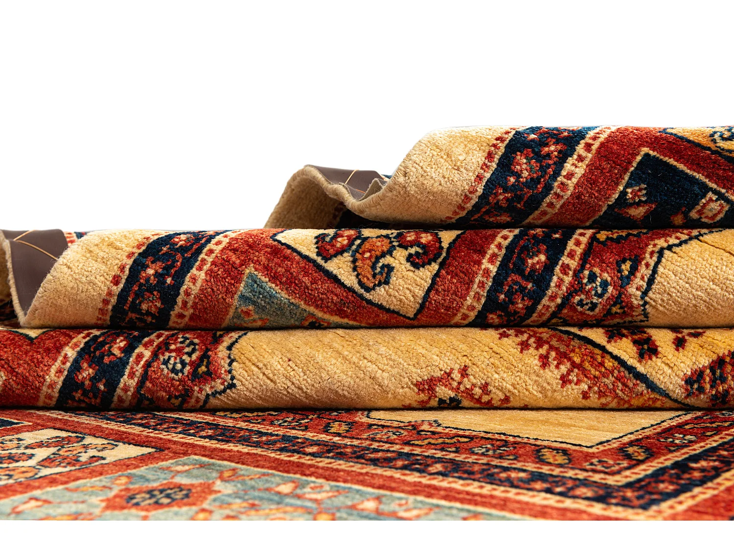 Tapis de laine 107x176 beige Kashkuli