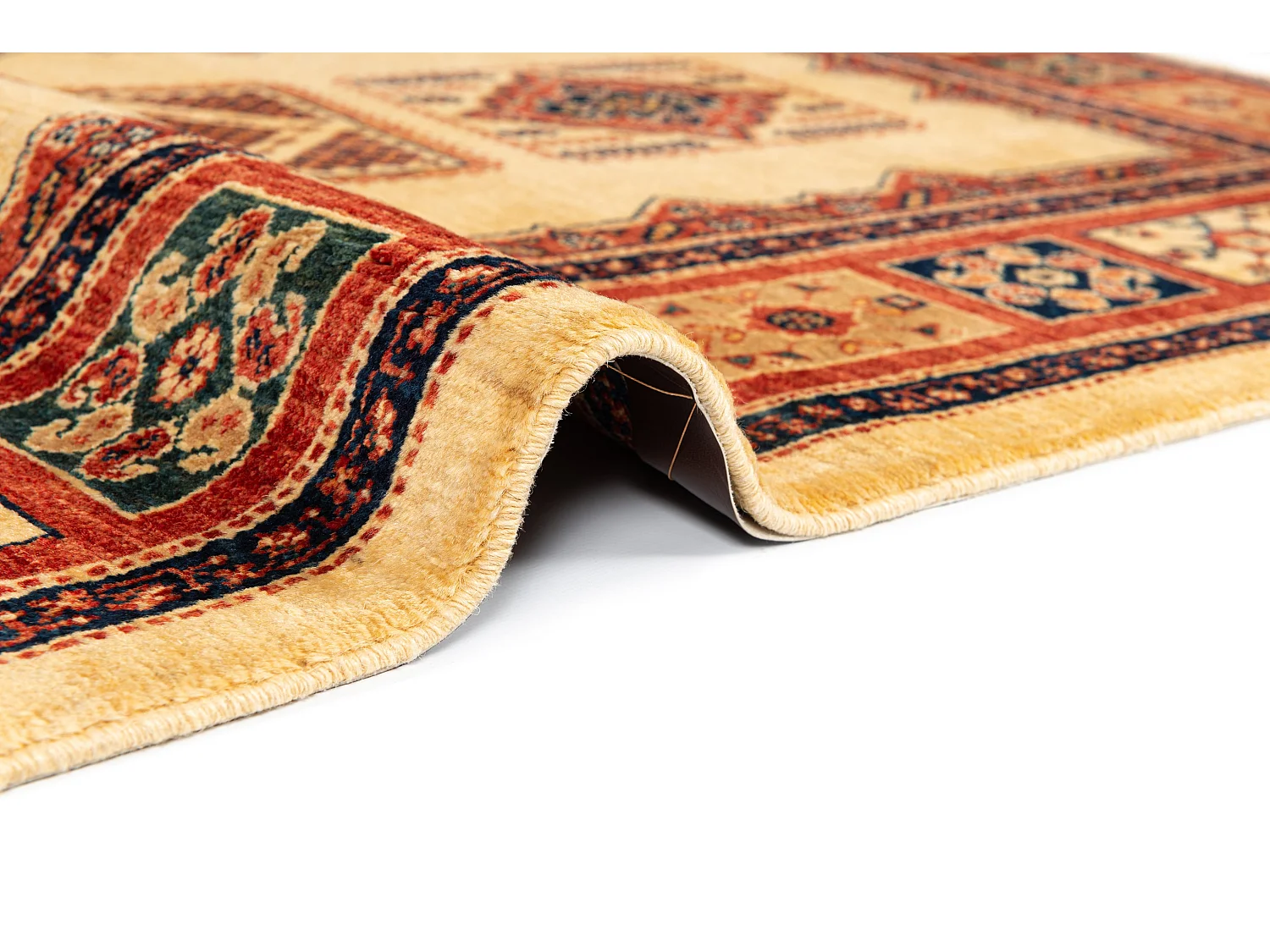 Tapis de laine 107x176 beige Kashkuli