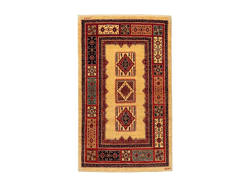 Tappeto in lana 107x176 beige Kashkuli