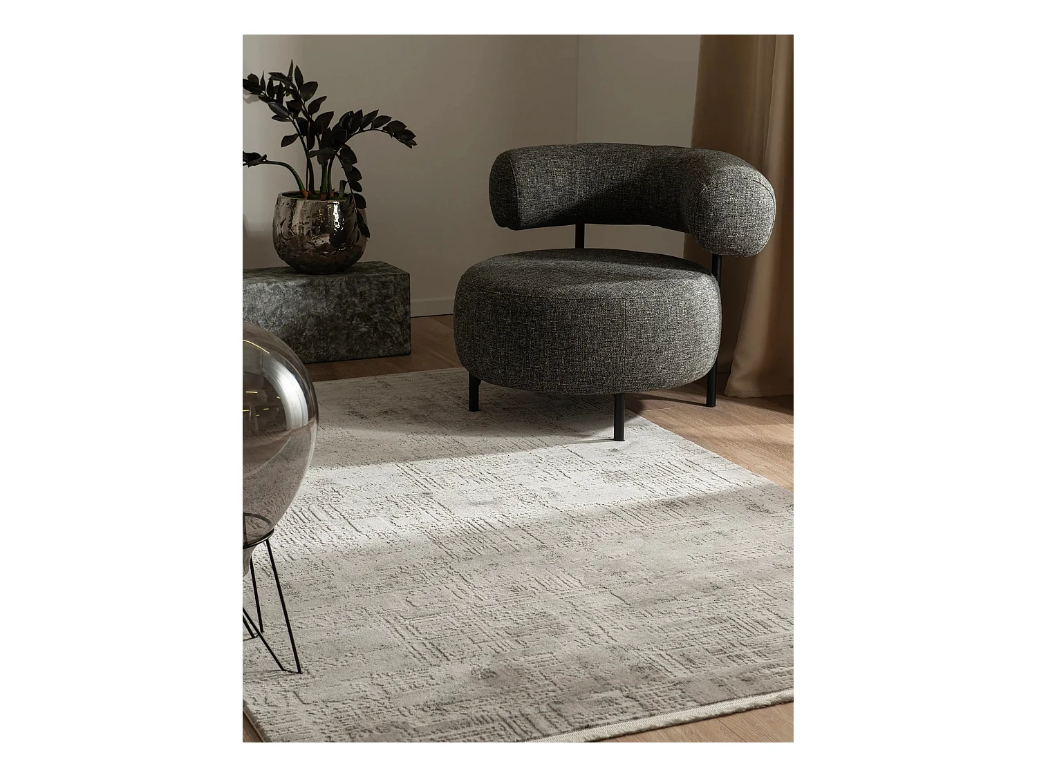Tapis 275x365 gris Davos Miracle