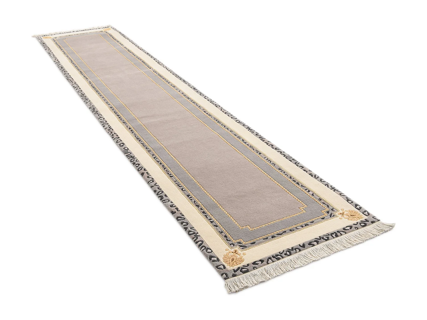 Tapis de couloir en laine 84x399 beige Darya