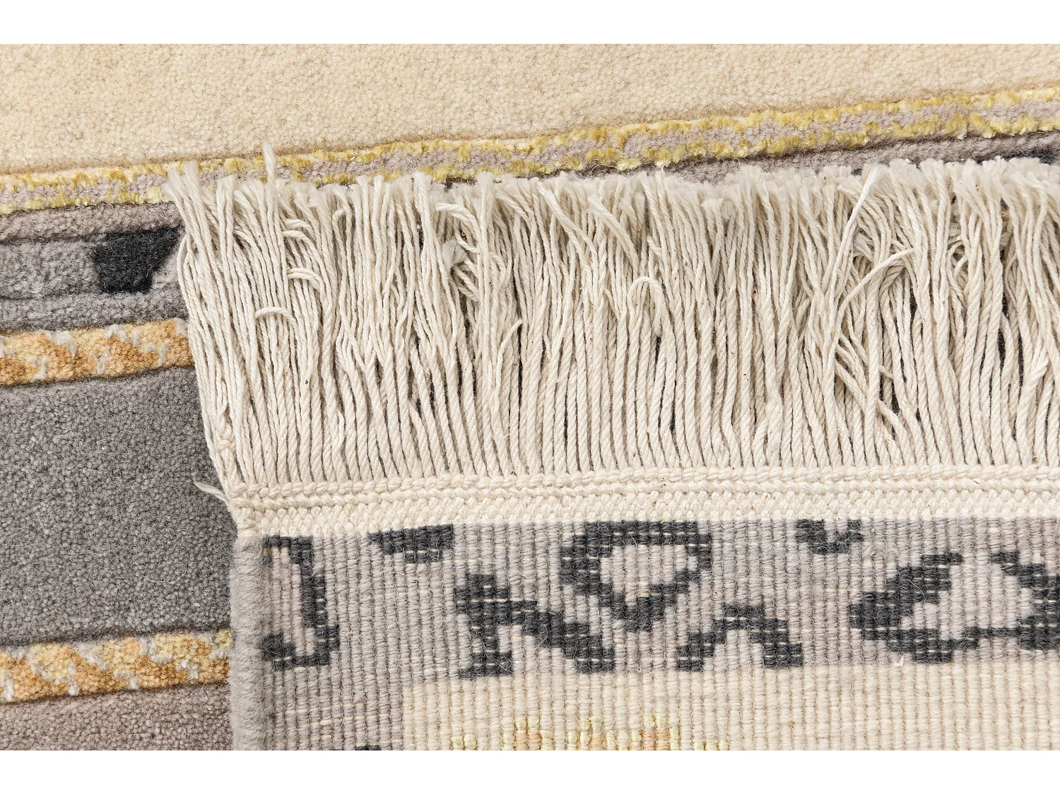 Tapis de couloir en laine 84x399 beige Darya