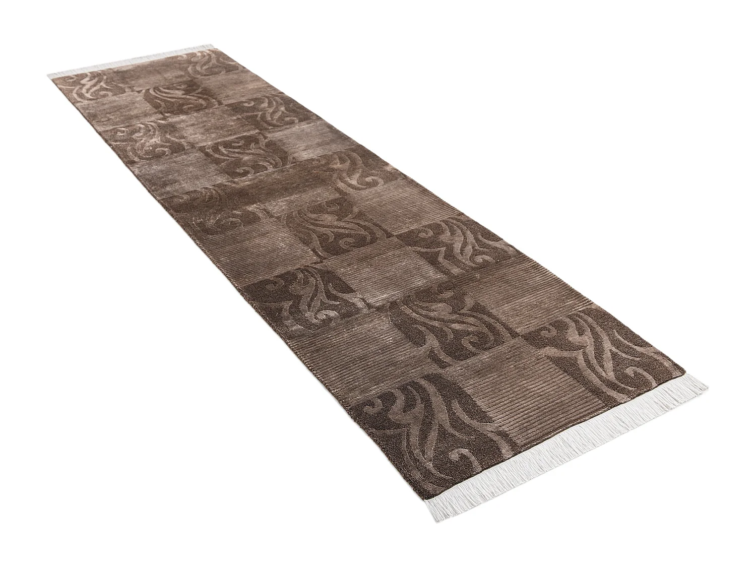 Tappeto per corridoio in lana 81x297 marrone Darya
