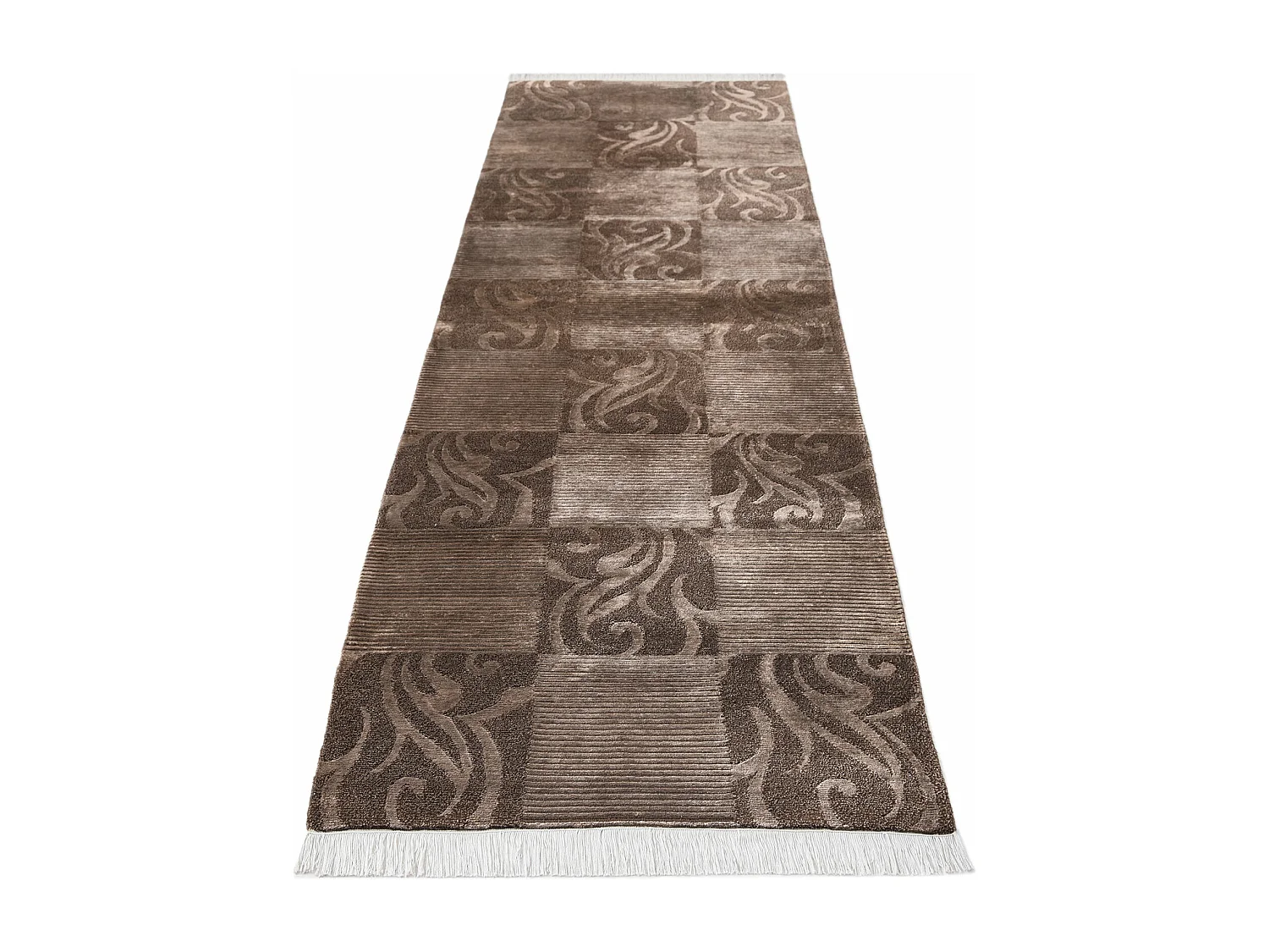 Tappeto per corridoio in lana 81x297 marrone Darya