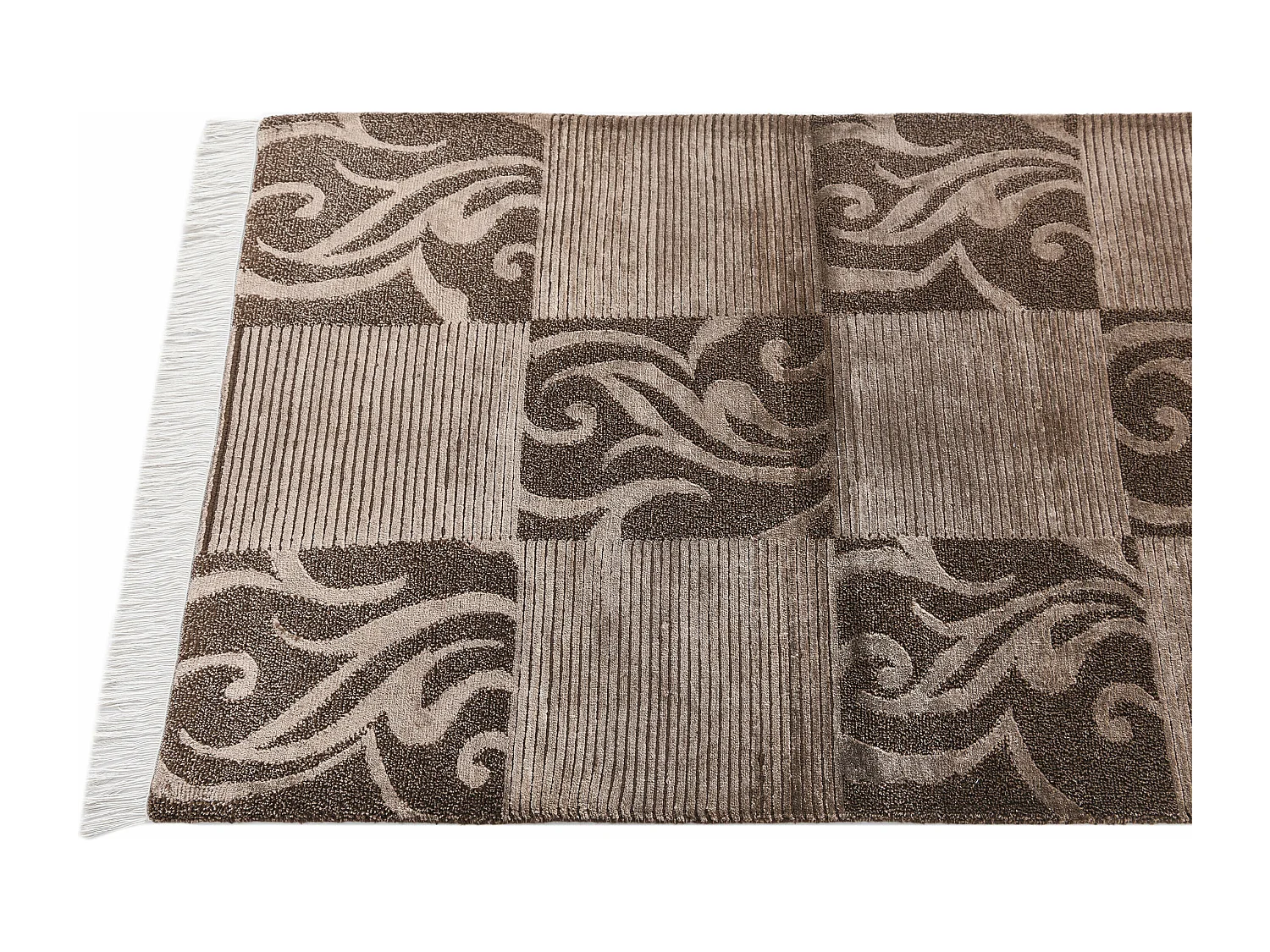 Tappeto per corridoio in lana 81x297 marrone Darya