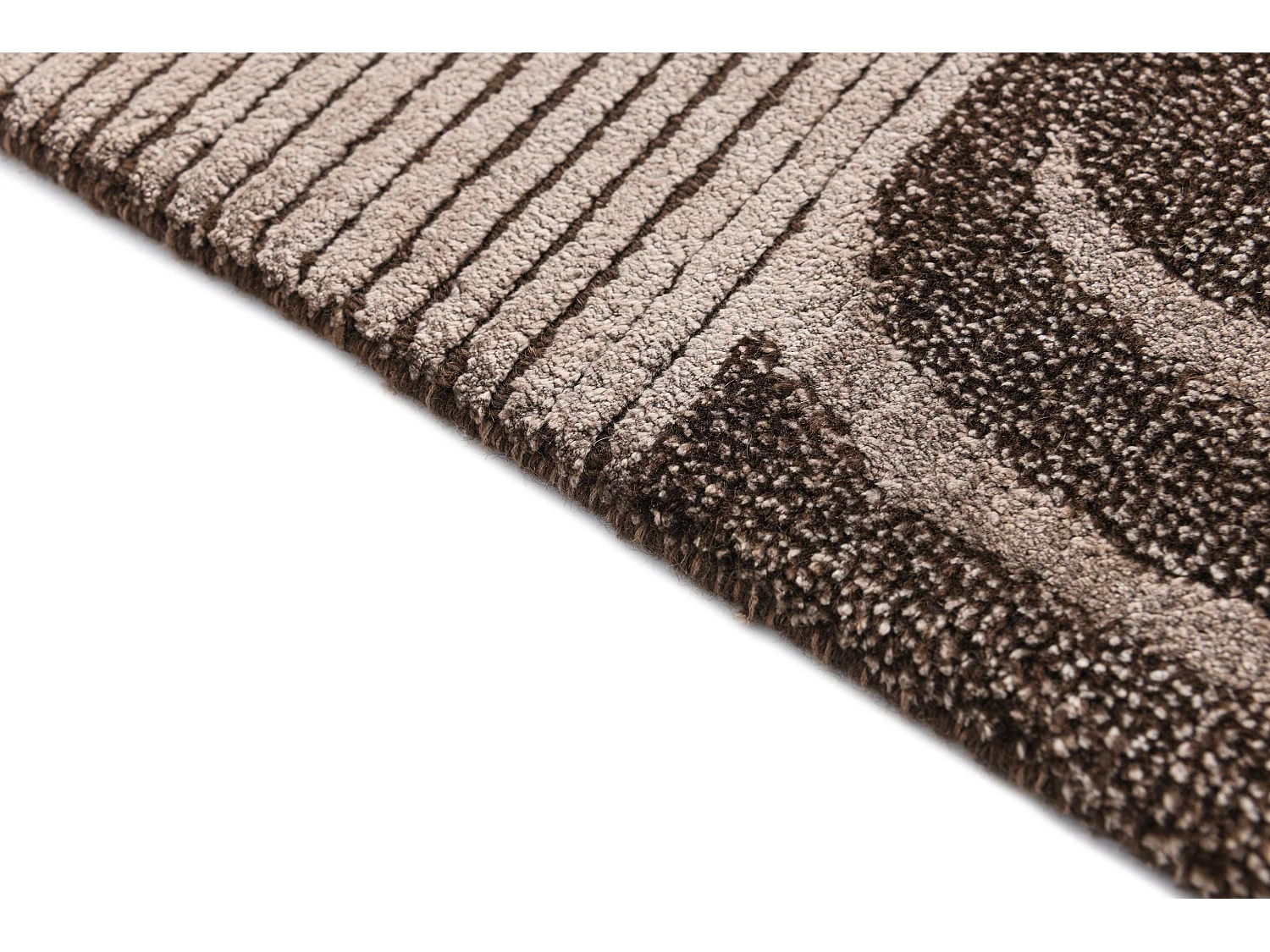 Tappeto per corridoio in lana 81x297 marrone Darya